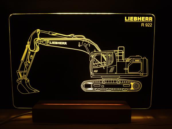 Liebherr R 922 Bagger LED Schild